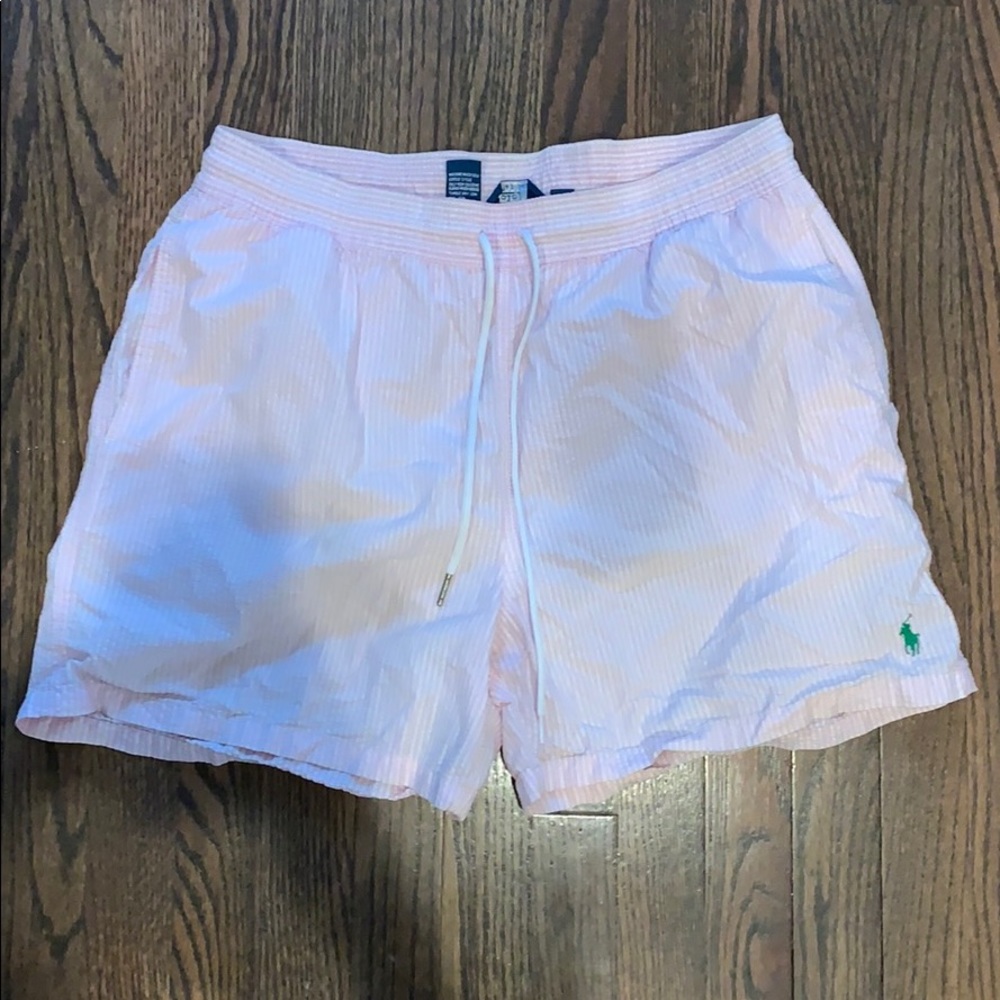 Pinstripe Ralph Lauren bathing suit